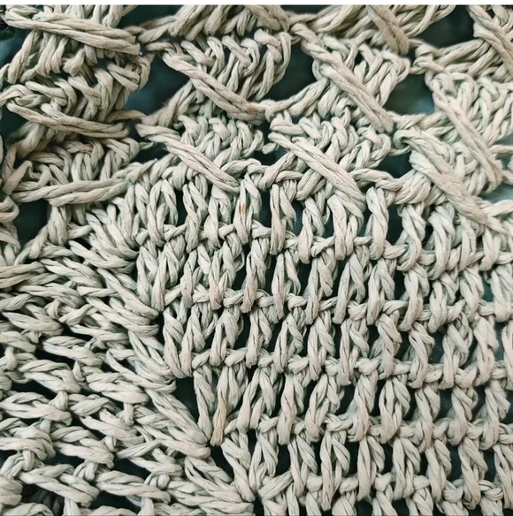 Altamar By Monica Q Raffi Resort Cruise Beach Bucket Bag Tote Beaded Drawstring - Picture 12 of 13